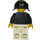 LEGO Person with Black Top and Black Hair with Pigtails Minifigure