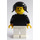 LEGO Person with Black Top and Black Hair with Pigtails Minifigure