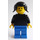 LEGO Person with Black Top and Black Hair with Pigtails Minifigure