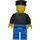 LEGO Person with Black Top and Black Hat Minifigure