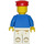 LEGO Person with Blue Top, White Legs and Red Hat Minifigure