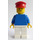 LEGO Person med Blå Top, hvid Ben og Rød Hat Minifigur