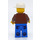 LEGO Person met Bruin Jasje, Wit Pet Minifiguur