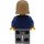 LEGO Person mit Dark Blau Jacke, Grau Beine, Dunkles Beige Haar Minifigur