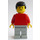 LEGO Person con Gris Piernas y Negro Cabello corto Minifigura