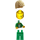 LEGO Person con Verde Giacca Minifigure