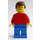 LEGO Person met Rood Top en Bruin Kort haar Minifiguur