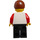 LEGO Person with Vertical Striped Top and Brown Short Hair Minifigure