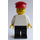 LEGO Person med hvid Top og Rød Hat Minifigur