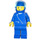 LEGO Pilot im Blau Zipper Anzug und Blau Helm Minifigur