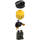 LEGO Pilot in Uniform with Black Hat and Pin on Chest Minifigure