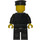 LEGO Pilot with Black Legs and Black Hat Minifigure