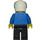 LEGO Pilot with Blue and Zipper White Helmet Minifigure