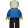 LEGO Pilot met Blauw en Zipper Wit Helm minifiguur