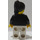 LEGO Pilot with White Legs and Black Ponytail Hair Minifigure