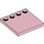 LEGO Roze Tegel 4 x 4 met Studs Aan Rand (6179)