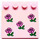 LEGO Pink Tile 4 x 4 with Studs on Edge with Five Dark Pink Roses (6179)
