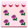 LEGO Pink Tile 4 x 4 with Studs on Edge with Five Dark Pink Roses (6179 / 83614)