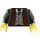 LEGO Pinstriped Suit Jacket, Silver Vest Silver, And Blue Tie Pattern with Black Arms and Yellow Hands (973 / 73403)