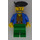 LEGO Pirate Brown Shirt, Green Legs, Black Pirate Triangle Hat Minifigure