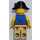 LEGO Pirát s Bicorne s Bílá Lebka a Bones a Dlouhé Hnědá Knír Minifigurka