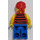 LEGO Pirate with Black and Red Stripes Shirt and Scar on Right Cheek Minifigure