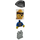 LEGO Pirate met Blauw Jacket en Driehoekig Hoed en Eyepatch minifiguur