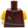 LEGO Pirate with Open Vest, White Bandana and Anchor Tattoo Minifig Torso (973 / 76382)