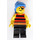 LEGO Pirate avec rouge et Noir Rayures Shirt et Eyepatch Figurine
