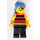 LEGO Pirate with Red and Black Stripes Shirt and Eyepatch Minifigure