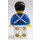 LEGO Pirater Chess Bluecoat Soldat med Cheek Lines och Svart Rufsigt hår Minifigur