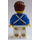 LEGO Piratas Chess Bluecoat Soldado con Sweat Drops y Reddish Marrón Pelo Minifigura