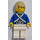 LEGO Piraten Chess Bluecoat Soldaat met Breed Smile en Zandbruin Warrig haar Minifiguur