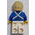LEGO Pirates Chess Bluecoat Soldier with Wide Smile and Tan Tousled Hair Minifigure