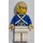 LEGO Pirates Chess Bluecoat Soldier with Wide Smile and Tan Tousled Hair Minifigure