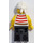 LEGO Pirates Chess Set Pirate met Rood en Wit Striped Shirt met Wit Bandana en Angry Look minifiguur