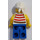 LEGO Pirater Chess Byggset Pirat med Röd och Vit Striped Skjorta med Vit Bandana och Blå Ben Minifigur