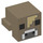 Lego Pixelated Minecraft Animal Head With Mooshroom Face With Tan Patch 