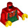 LEGO Plaid Skjorte med Grøn Stitched Overalls Bib Torso (973 / 76382)