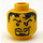 LEGO Vlak Hoofd met Zwart Haar en Goatee, gesloten Mouth (Veiligheids Stud) (3626 / 50003)