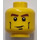 LEGO Einfach Kopf mit Cheek Lines, Mund geschlossen / Mund Open Scared (Sicherheitsnoppe) (3626 / 88938)