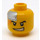 LEGO Schmucklos Kopf mit Silber Platte und Orange Scars, Determined / Scared (Sicherheitsbolzen) (3626 / 64881)