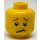 LEGO Plain Head with Stubble, Smile / Crinkled Mouth and Inverted Eyebrows (Safety Stud) (88944 / 90227)