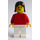 LEGO Plain Red Torso, Black Female Hair Minifigure