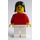 LEGO Vlak Rood Torso, Zwart Vrouwelijk Haar Minifiguur