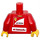 LEGO Schmucklos Torso mit rot Arme und Gelb Hände mit Shell &amp; Ferrari Logo, UPS, Kaspersky Aufkleber (973)