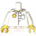 LEGO Plano Torso con Blanco Brazos y Amarillo Manos con Shell V-power Chaqueta Pegatina (973)