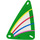 LEGO Plastic Sail 9 x 15 with Green Borders and Yellow, Red, Blue and Dark Pink Stripes Pattern