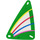 LEGO Plastic Sail 9 x 15 with Green Borders and Yellow, Red, Blue and Dark Pink Stripes Pattern (71760)