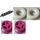 LEGO Plate 1 x 4 with Wheel Holders, Dark Pink Wheel Rims and Smooth White Tyres